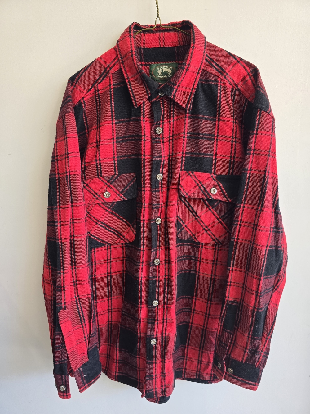 Stillwater Supply Co. Red & Black Plaid Button-Up